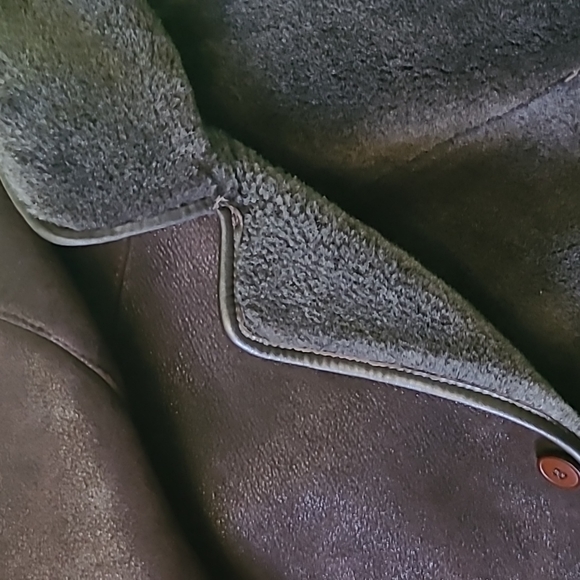 3/4 Length long Winter  genuine leather         jacket. - Picture 8 of 14